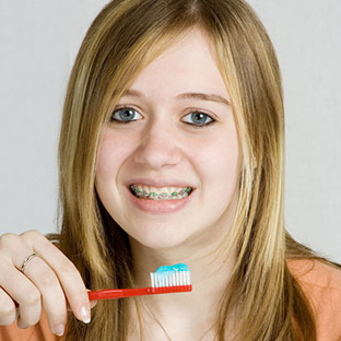 brushing and flossing